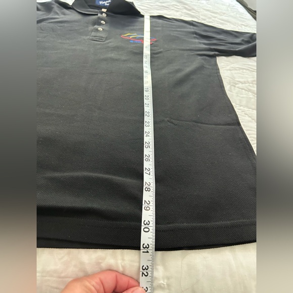 Volvo S40 V40 Polo Shirt Mens Large Black Cotton Embroidered Multi Color Logo - Picture 9 of 9